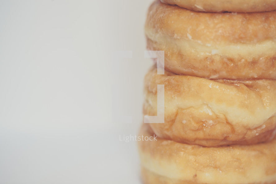 stacked glazed donuts 