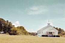 a rural white church 