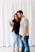 couple taking a selfie 