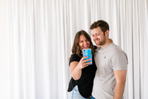 couple taking a selfie 