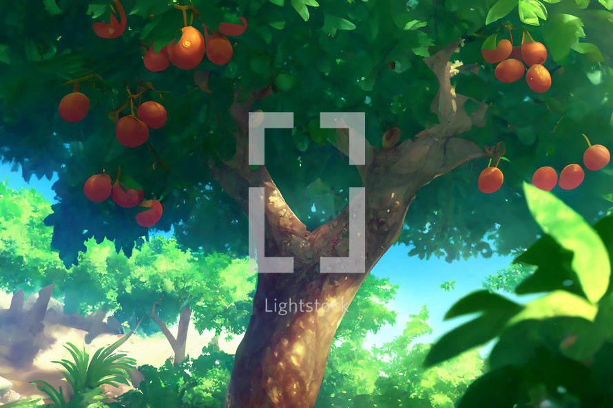 Illustration of a fruit tree