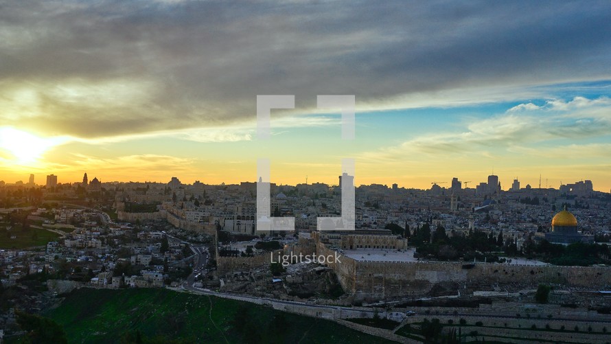 Taken from the top of the Mt. of Olives, this scene of the Holy City is both iconic and revealing. Jesus wept over the city (Luke 12:34, Matthew 23:37).  Even today the City brings joy to pilgrims and visitors every year and tears to those who yearn for peace.