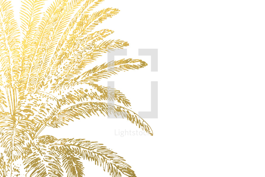 gold palm tree 
