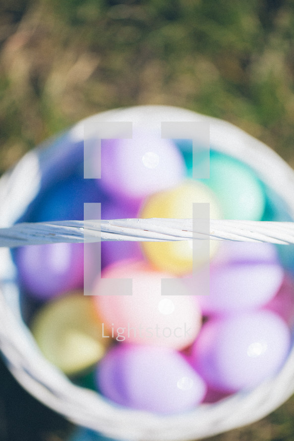 Easter Basket full of eggs