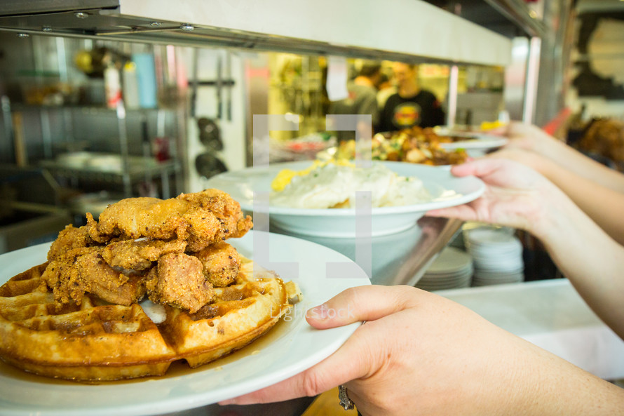 chicken and waffles 