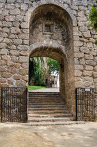 entrance to medieval castle in Oropesa. Toledo. Spain