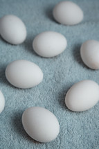 eggs on a towel 