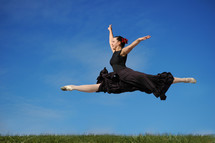 ballerina jumping in the air 