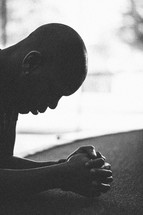 man in prayer - repentance