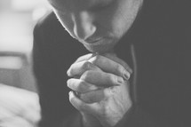 A man in prayer 