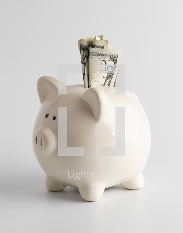 piggy bank against a white background 