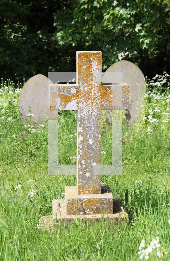cross shaped grave marker 