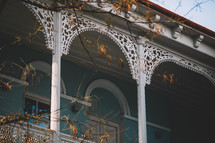 Vintage wooden balcony