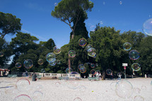 Colorful soap bubbles