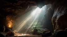 Light Shining in Cave