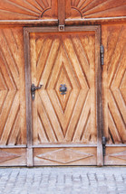 diamond pattern wood door 