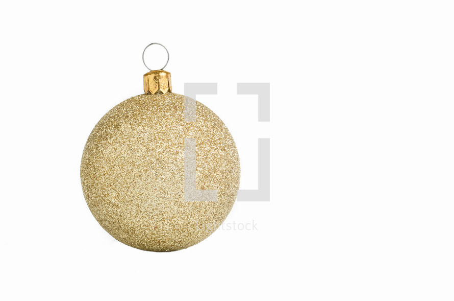 gold glitter ornament ball 