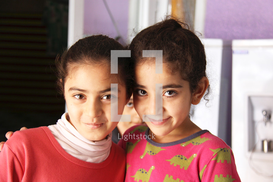 Iraqi/Syrian Refugees in a camp in Erbil, Iraq (Also try Ethnic Smiling Faces)