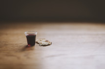 wine and bread for communion