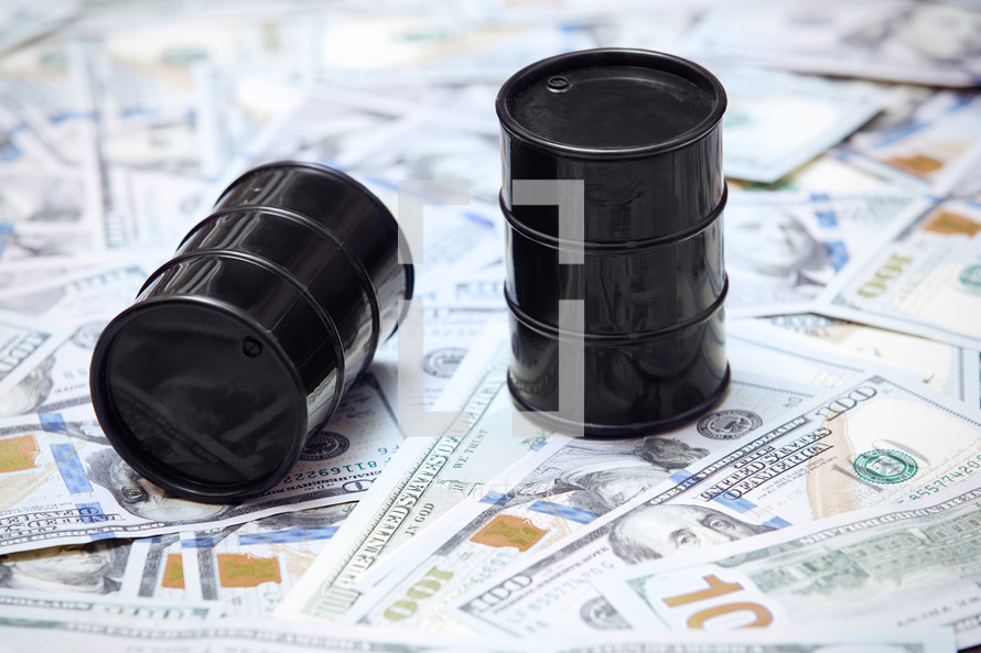 oil barrels on cash 
