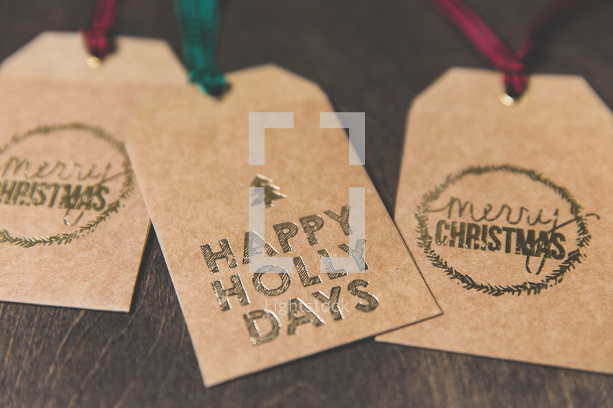 happy holly days gift tag 