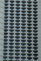 balconies on a sky scraper in Singapore