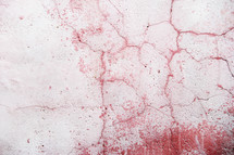 red and white cracked wall 