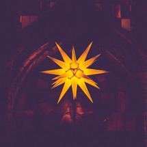 star lamp in a church 