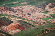 Colored hills landscape
