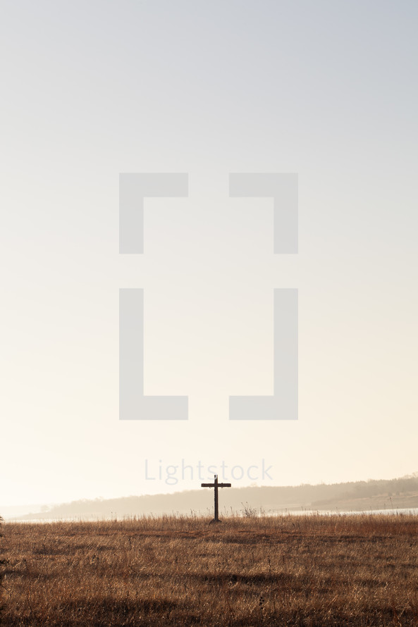 cross in a field