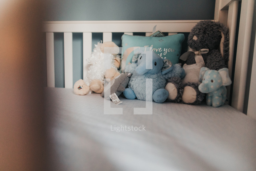 toys in a crib 