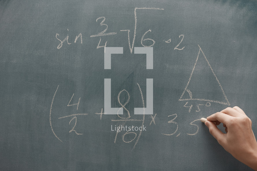 math problem on a chalkboard