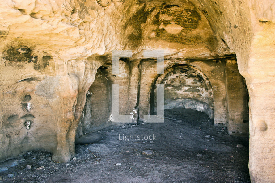 Cave church in the mountainside of the Dana Biosphere Reserve, Jordan.