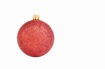 red glitter ornament 