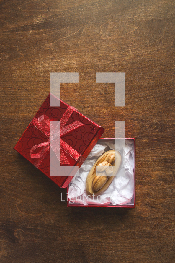 baby Jesus figurine in a gift box 