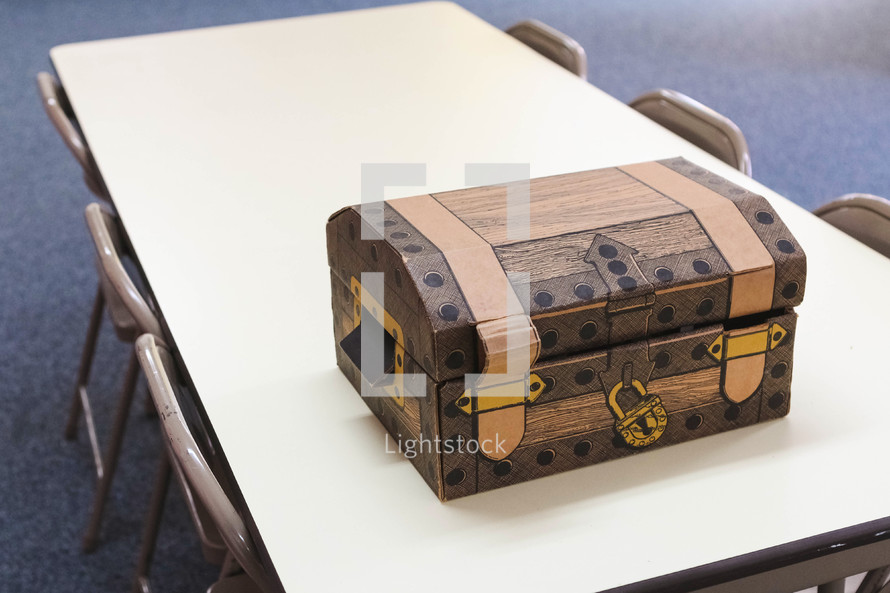 treasure box on a table 