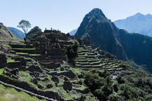 terraced land and peaks in Peru 