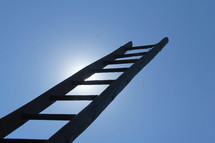ladder reading towards the sky 
