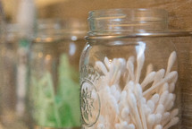 q-tips in a mason jar 