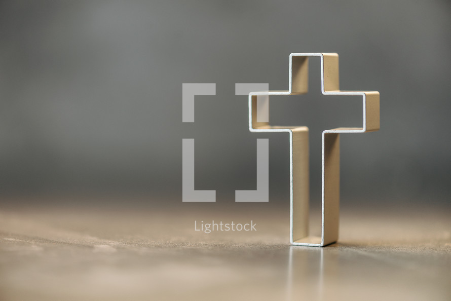 Cross with gray background