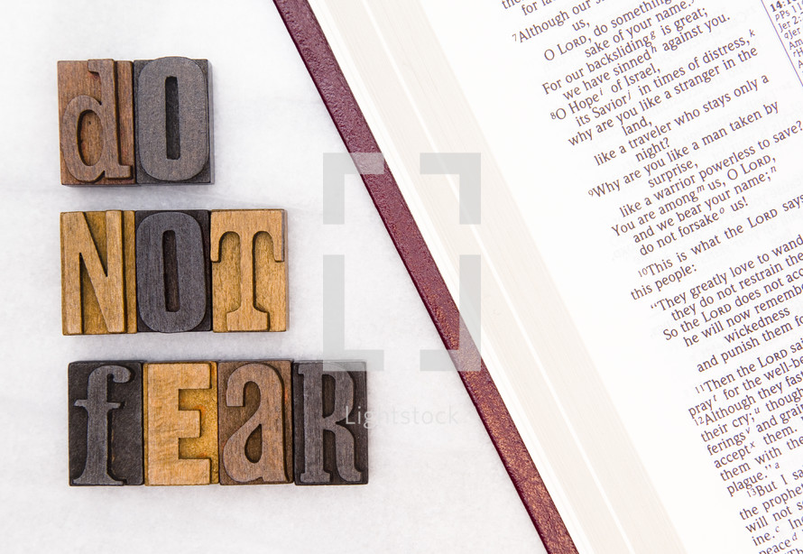 do not fear and open Bible pages 
