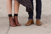 feet of a young couple 