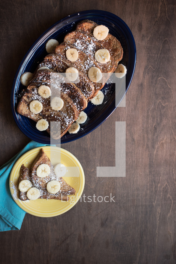 french toast with bananas 