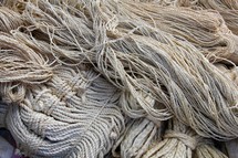 rope and tan yarn 