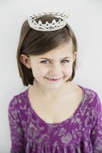 little girl in a tiara 