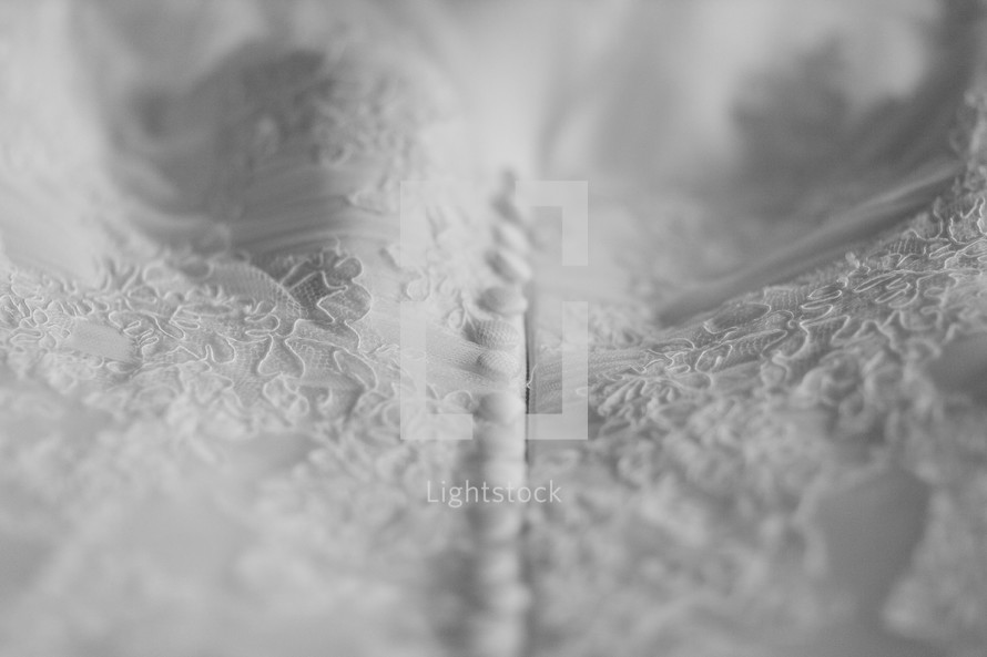 lace on a wedding gown 