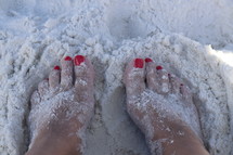 feet in the sand 