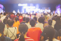 young people during a worship service 