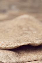 close up of unleavened bread
