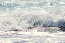 splashing ocean waves